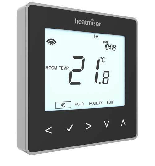 Heatmiser neoStat V2 - Programmable Thermostat - Programmable Thermostat  Heatmiser neoStat V2 - Programmable Thermostat (Black) (Volt-Free)