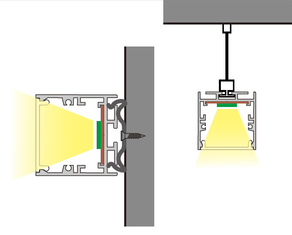 2 Meters - 35mm x 35mm Black LED Profile Extrusion with Diffuser