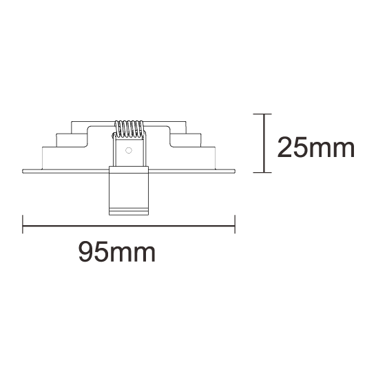 Adjustable Square 95mm (72mm Cutout)