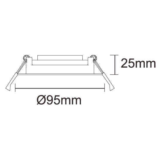 Adjustable 95mm (80mm Cutout)