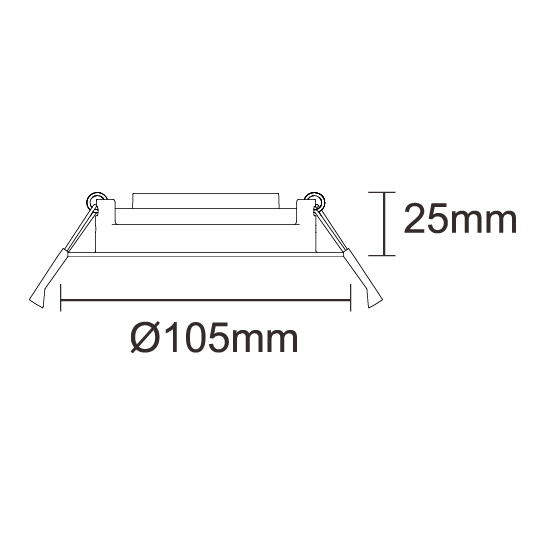 Adjustable 105mm (90mm Cutout)